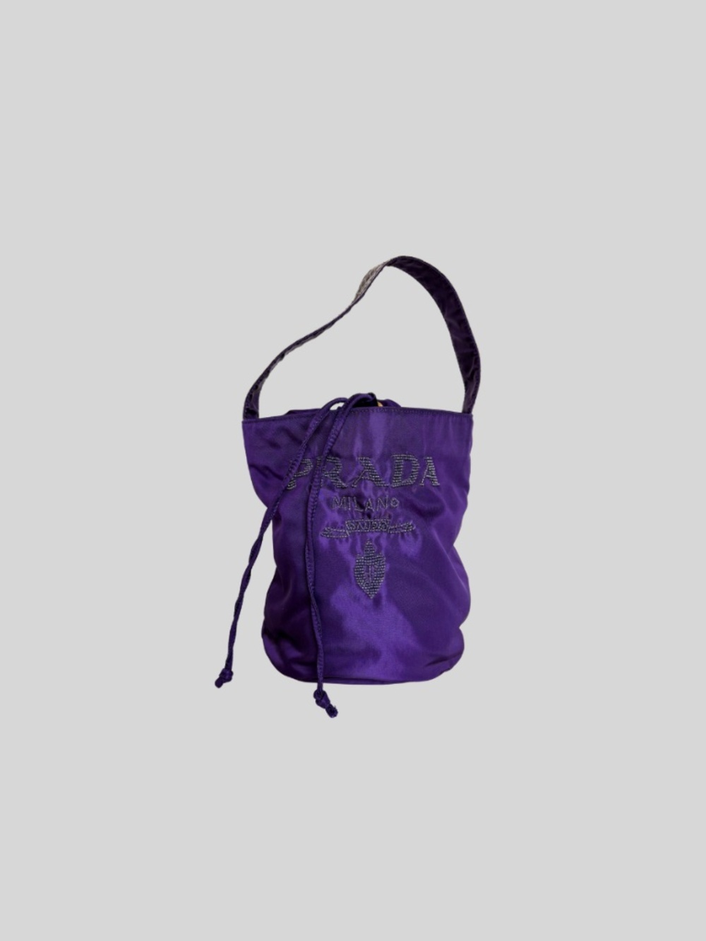 Prada Violet Nylon Bucket Bag